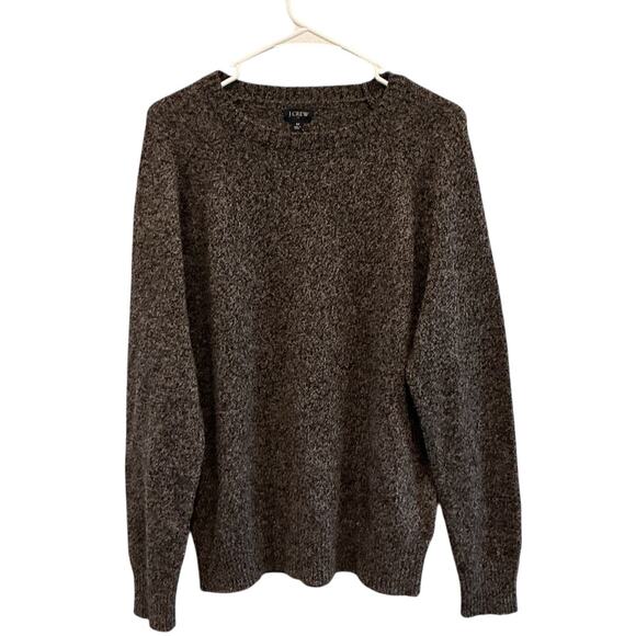 J.CREW Mens Sweater Lambswool Blend Grey Size Medium Preppy Fisherman Classic - Picture 1 of 8